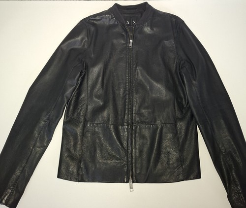 Mens black armani leather - mens,