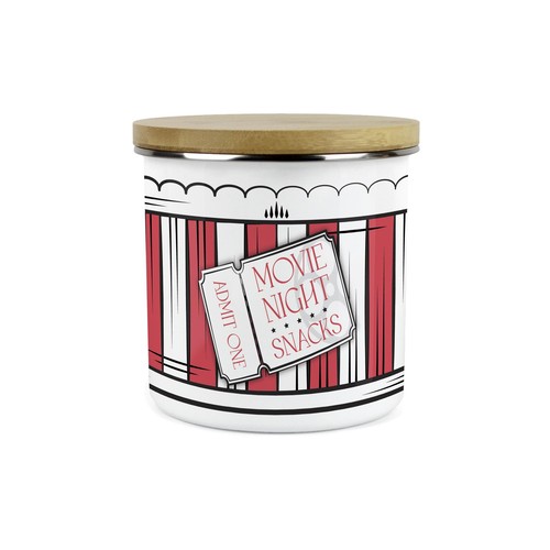 Movie night snacks - night, tin
