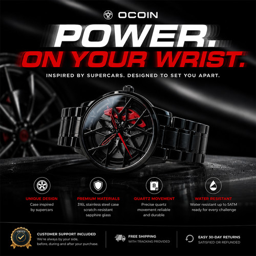 Men quartz wheel watch - watch, bmw