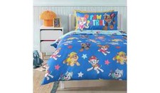 PAW PATROL 'Smiles' Reversible Duvet Cover Bedding Set Blue TODDLER SIZE