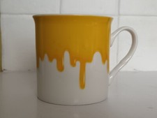 Waterside Fine China Novelty Yellow Paint Splashed Designed Coffee Mug