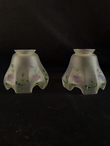 Two tulip glass lamp - glass, shades
