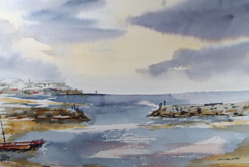 Original watercolour rocky - original, 'rocky
