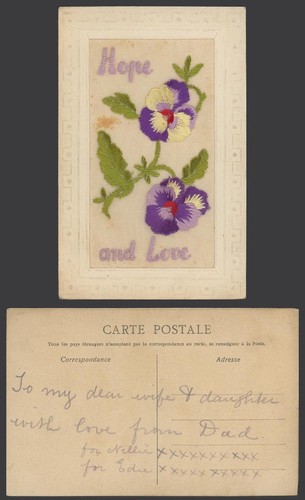 Ww1 silk embroidered novelty - ww1,