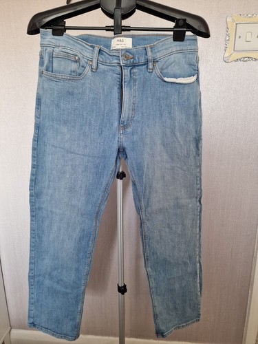 Ladies light wash straight - m&s,