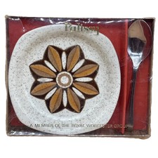 Royal Worcester Palissy Kalabar Preserve Dish Spoon 1970s Vintage Boxed Set
