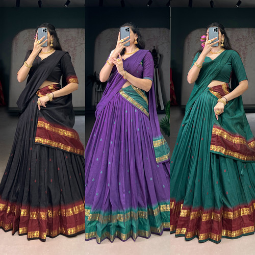Pure chanderi silk - silk, lehenga