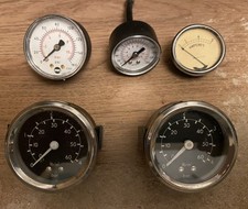 oil pressure gauge mechanical (X4) +Ammeter. Maybe for vintage cars?