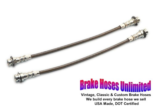 Front stainless brake hoses - stainless,
