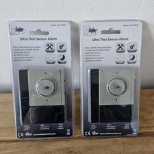 2 x Minder Ultra Thin Sensor Alarms  for Homes Office Sheds Garages Outbuildings
