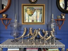 12 x Silver Plated Horn Spill