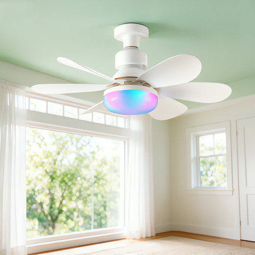 Dimmable rgb fan light 52cm - rgb,