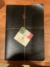 New Set of 3 Bieffe Made in Italy Lined Notebooks Journals Black