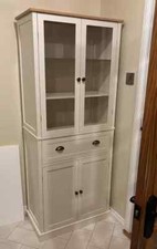 Large Kitchen Cupboard Tall Display Glass Cabinet Storage Pantry Larder Unit