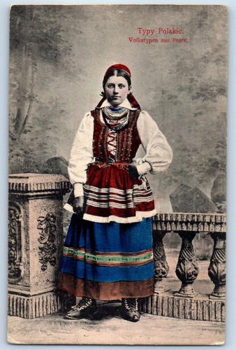 Poland postcard polish types - postcard,