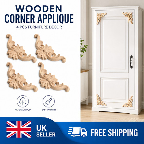 4pcs wooden carved corner - 4pcs,