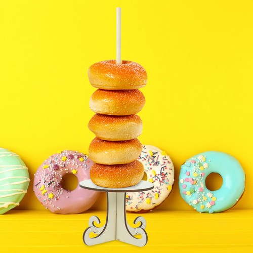 Stable wooden donut stand - donut,