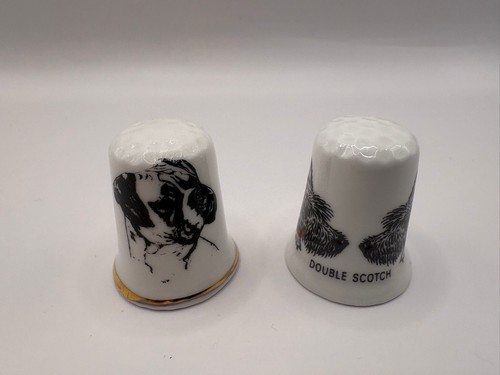Vintage fine bone china dog - china,