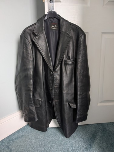 Mens vintage black leather - mens,