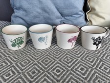 Posie by Lisa Stickley Stoneware Cups / Mugs  x 4  - Great Condition
