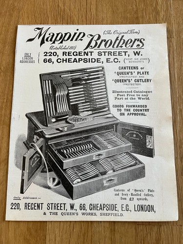 1898 advert mappin brothers - 1898,