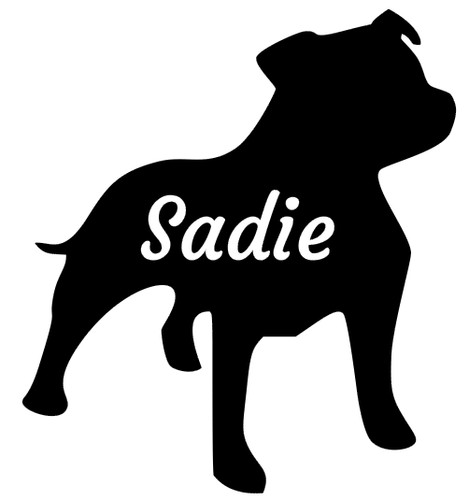 Personalised name staffy - personalised,