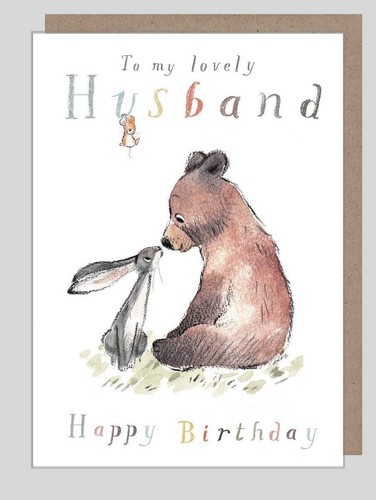 Husband birthday card - card, bear