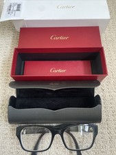Cartier Glasses/Spectacules In Original Case And Box. Black. CT03160