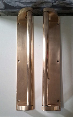 Large vintage solid - brass, door