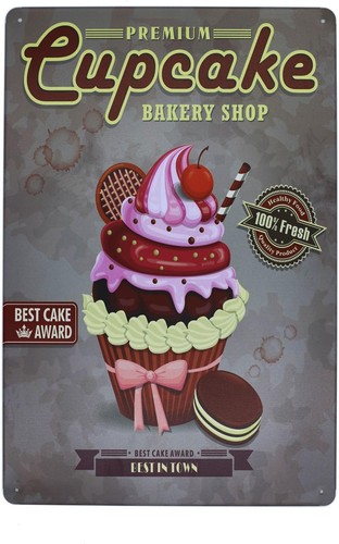 Cupcake bakery shop metal - cupcake,