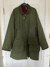 Men’s Hucklecote 100% Wool Hunting Shooting Coat Green Size 44 Large