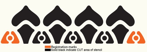 Border stencil panel template - border,
