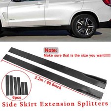 For X6 X5 F15 MX5 Gloss Black Car Side Skirts Rocker Panels Splitter Lip 86.6''