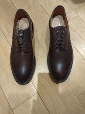 Alfred Sargent Burgundy Brown Leather Derby Shoes Men's UK 8