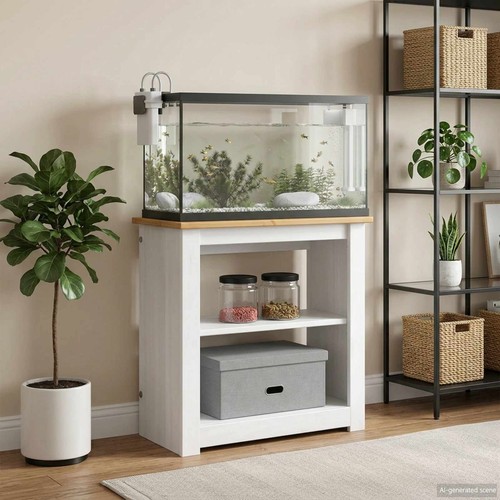Aquarium stand panama white - stand,