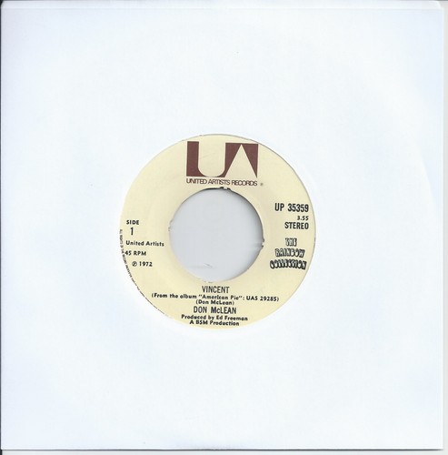 Don mclean vincent 45rpm - mclean,