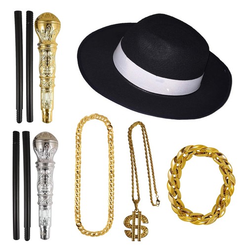 Gangster fancy dress gold - dress,