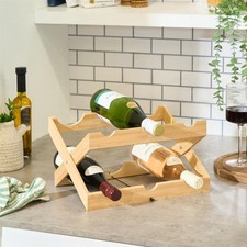 OHS 2-Tier Bamboo Wine Rack