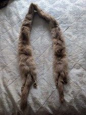 Mink Stole 1950s Vintage Real Fur - honey colour