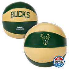 Franklin Sports NBA Milwaukee Bucks 2-Pack Kids Soft Mini Basketballs Over-Door