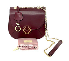 Radley Cross Body Bag Shoulder Small BURTON WAY Dark Chery Red Leather RRP 159