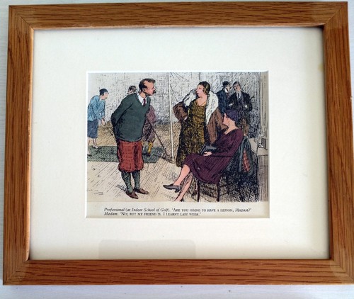 Framed punch cartoon - framed,