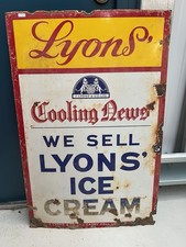 Large Vintage Enamel Lyons