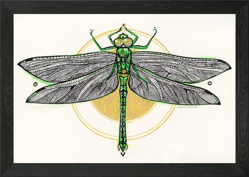 Dragonfly framed wall - framed,