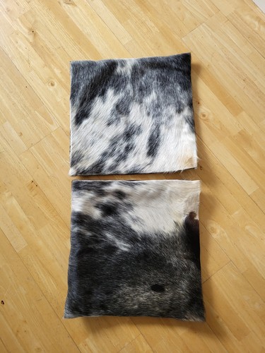 Cowhide leather cushion - ,