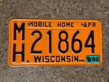 1992 wisconsin license plate - wisconsin,