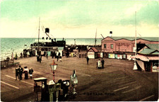 The Pier Head Ryde Isle Of Wight With Steamer Vintage Postcard