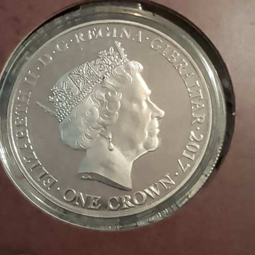 Gibraltar 2017 one crown - one, proof