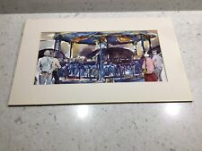 Hazel Lale Sheffield Artist Watercolour The Bandstand Signed, Mounted  No Glaze