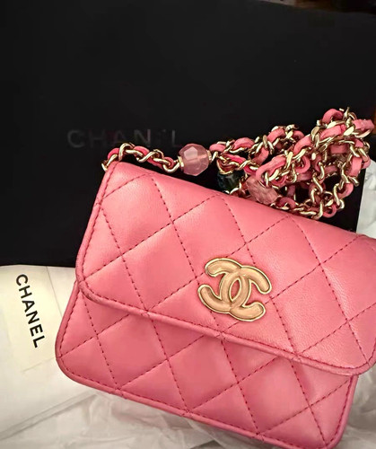 Chanel pink quilted leather - chanel,